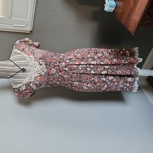 Crochet embroided floral summer dress s